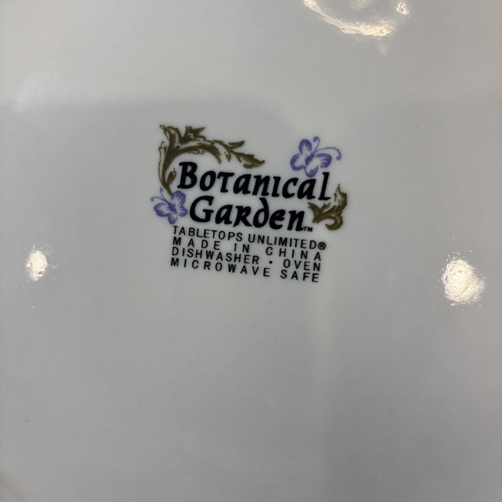 Lot of 2 Botanical Garden by Tabletops Unlimited Dinner Plates 10.5" - 2 Iris - Picture 4 of 8